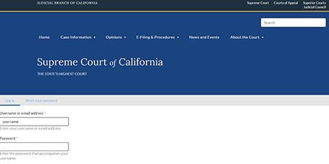 Log In Supreme Court of California